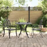vidaXL 3-dijelni bistro set crni od lijevanog aluminija | shoptok.hr
