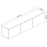 Hanah home TV komoda, neonska, 160x35x32 cm, orah | Eponuda.ba