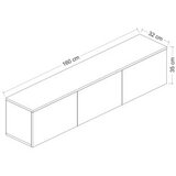 Hanah home TV polica Neon Walnut