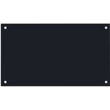 vidaXL Kuhinjska zaščitna obloga 2 kosa črna 70x50 cm kaljeno steklo | Shoptok.si