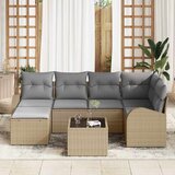  Sjedeća garnitura za vrt 7 kom. Bež poliratan 234.0 x 124.0 x 85 cm | Shoptok.si