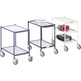 eurokraft pro transportni voziček, nosilnost 150 kg, s potisnim ročajem, 2 nivoja, 4 vrtljiva kolesa | Shoptok.si