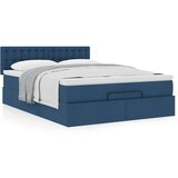 vidaXL Otomanski okvir kreveta s madracem plavi 140x200cm od tkanine | shoptok.hr