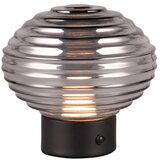 Tri O Črna/siva LED zatemnitvena namizna svetilka s steklenim senčnikom (višina 14,5 cm) Earl – | Shoptok.si