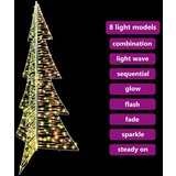 vidaXL Božićno drvce s 240 LED svjetlima Topla bijela 180 cm PET | shoptok.hr