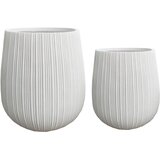Mondex Okrasni lonci vlaknena glina Hevra Komplet 44x44x50/32x32x37 cm siva 2 kos, (5000212439) Cene