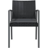  Vrtne stolice s jastucima 2 kom crne 56,5x57x83 cm poliratan | shoptok.hr