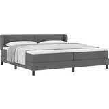 vidaXL Box Spring postelja z vzmetnico temno siva 200x200 cm tkanina | Shoptok.si