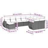  10-dijelni set vrtnih sofa poliratan s jastucima svijetlosivi | shoptok.hr