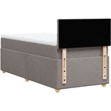  Krevet s oprugama i madracem smeđesivi 90x200 cm od tkanine | shoptok.hr