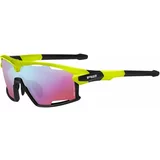 R2 Rocket Neon Yellow-Black Matt/Blue Revo Pink Biciklističke naočale