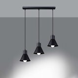  Sollux SL.0986 - Luster na sajli TALEJA 3xE27/60W/230V crni | Eponuda.com
