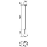  Redo 01-2474 - Visilica na sajli LUMIEN 1xG9/10W/230V prečnik 13 cm zlatna/bela | Eponuda.com