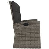 Nagibna vrtna klupa s jastucima siva 118 cm od poliratana | shoptok.hr