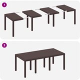 vidaXL 7-dijelni vrtni set za objedovanje s jastučićima tamni poli ratan | shoptok.hr