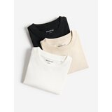 Reserved Pamučna majica 3 kom - bež | shoptok.hr