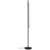 Kave Home Črno-bela LED stoječa svetilka s steklenim senčilom (višina 150 cm) Vauxall – u
