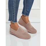 Resti Aelia women's pink fabric shoes, comfortable flat heel moccasins | shoptok.hr