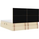  LED krevet za pohranu s madracem Krema 180 x 200 cm Tkanina | shoptok.hr