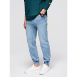 Ombre Men's denim joggers with asymmetrical stitching - blue | shoptok.hr