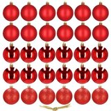  Set Kuglica za Božićno Drvce - 30 komada, Crvene, 3 cm | shoptok.hr