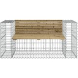  Vrtna klupa s gabionskim dizajnom 143 x 71 x 65,5 od borovine | shoptok.hr