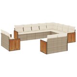  12-dijelni set vrtnih sofa od poliratana s jastucima bež | shoptok.hr
