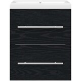  Kopalniška omara za umivalnik s predalom Črna 42 x 39 x 52 cm, (5000112528) | Shoptok.si