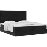 vidaXL Otomanski okvir kreveta s madracima crni 200x200cm baršunasti | shoptok.hr