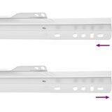  Klizač za ladice 2 pcs Bijelo 450 mm Čelik | shoptok.hr