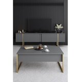 Hanah home set za dnevnu sobu luxe anthracite gold | ePonuda.com