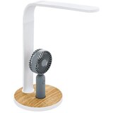 Eglo 55399 - led prigušiva stona lampa sa ventilatorom LED/6,2W/5V 2000mAh bela/braon Cene