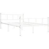 Maison Chic Posteljni okvir - Dvoposteljna postelja - Zakonska postelja bel kovinski 120x200 cm-J10230, (21760598) | Shoptok.si