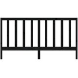  Uzglavlje za krevet crno 186 x 4 x 100 cm od masivne borovine | shoptok.hr