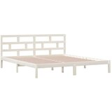  Posteljni okvir bel iz borovine 140x190 cm, (20647295) | Shoptok.si