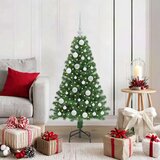 vidaXL Umestno božično drevo Zelena 120 cm PVC, jeklo in plastika | Shoptok.si