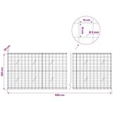  Gabion s žicom debljine 5 mm i mrežom 10x10 cm 500x20x100 cm - 20 cm 100 cm 500 cm | shoptok.hr