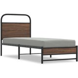 Maison Chic Posteljni okvir - Enojna postelja - Postelja za odrasle brez vzmetnice 75x190 cm rjav hrast inž. les-J11020, (21766673) Cene