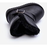 Boto Children's Eco Leather Snow Boots with Strap Black Orinor | shoptok.hr