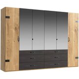 MID.YOU omara s klasičnimi vrati, barve grafita, barve hrasta | Shoptok.si