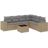  7-dijelni set vrtnih sofa od poliratana s jastucima bež | shoptok.hr