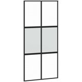  Klizna vrata crna 102,5x205 cm od kaljenog stakla i aluminija | Eponuda.com