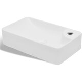 Bijeli keramički umivaonik with Faucet Hole White | shoptok.hr