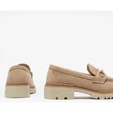 Resti Light brown openwork women's moccasins with chain Imerila | shoptok.hr
