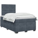  Boxspring krevet s madracem Tamnosiva 120 x 190 cm Baršun | shoptok.hr