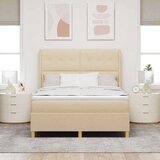 Box spring krevet s madracem Krema 140 x 190 cm tkanina | shoptok.hr
