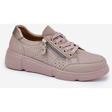 VINCEZA Leather Sports Shoes Sneakers On Platform With Zipper | shoptok.hr