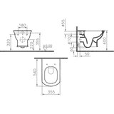 Vitra 7805-003-0075 Valarte viseča WC školjka retro izgleda | Shoptok.si