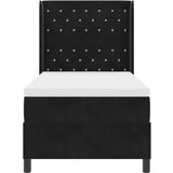 vidaXL Box spring krevet s uzglavljem Crna 90 x 190 cm Baršun | shoptok.hr