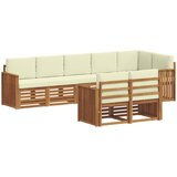  Set vanjskih sofa 8 kom. Prirodna i krem Poliester | shoptok.hr